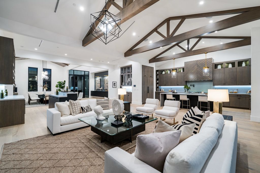 The Modern Farmhouse in Encino perfectly positioned with privacy on a supreme corner lot in Amestoy Estates now available for sale. This home located at 17201 Weddington St, Encino, California