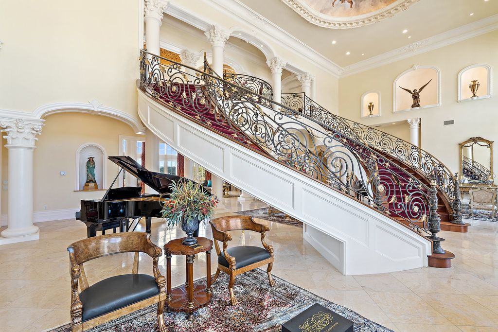 The Mansion in Austin is a elegant Italian Baroque estate custom designed by Cornerstone Architect Group and built by Michael Deane Homes now available for sale. This home located at 7901 Escala Dr, Austin, Texas