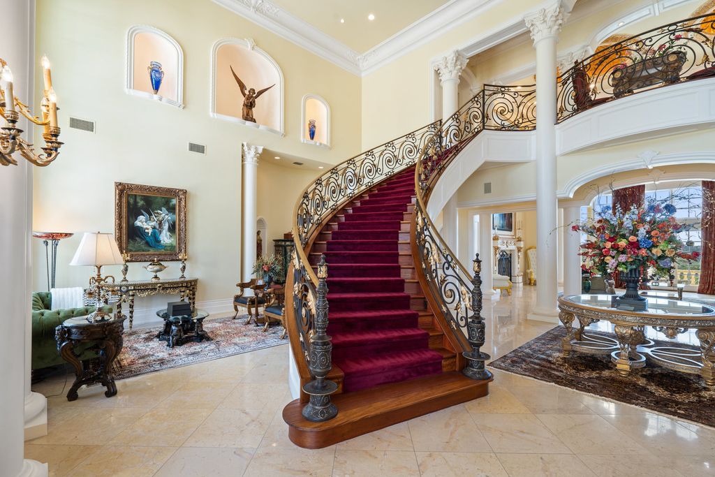 The Mansion in Austin is a elegant Italian Baroque estate custom designed by Cornerstone Architect Group and built by Michael Deane Homes now available for sale. This home located at 7901 Escala Dr, Austin, Texas
