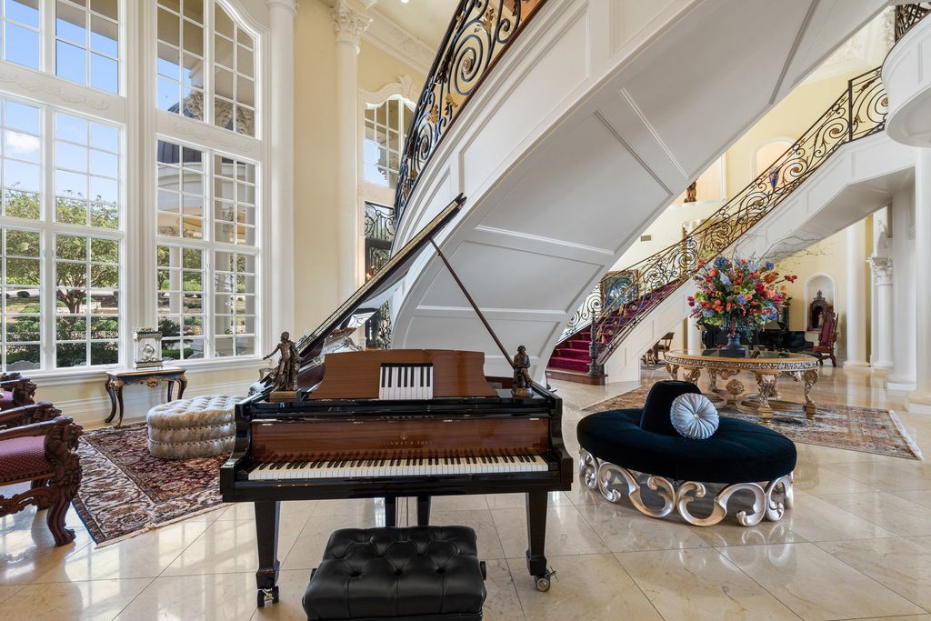 The Mansion in Austin is a elegant Italian Baroque estate custom designed by Cornerstone Architect Group and built by Michael Deane Homes now available for sale. This home located at 7901 Escala Dr, Austin, Texas