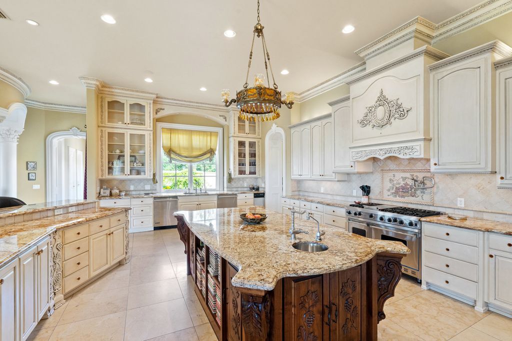 The Mansion in Austin is a elegant Italian Baroque estate custom designed by Cornerstone Architect Group and built by Michael Deane Homes now available for sale. This home located at 7901 Escala Dr, Austin, Texas