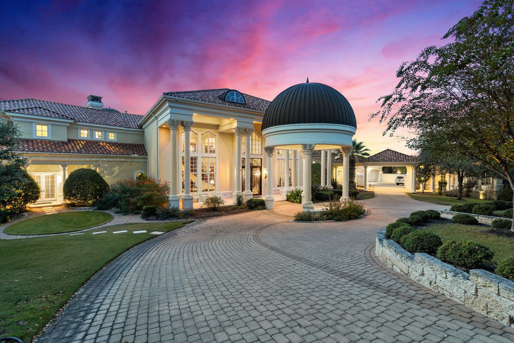 The Mansion in Austin is a elegant Italian Baroque estate custom designed by Cornerstone Architect Group and built by Michael Deane Homes now available for sale. This home located at 7901 Escala Dr, Austin, Texas
