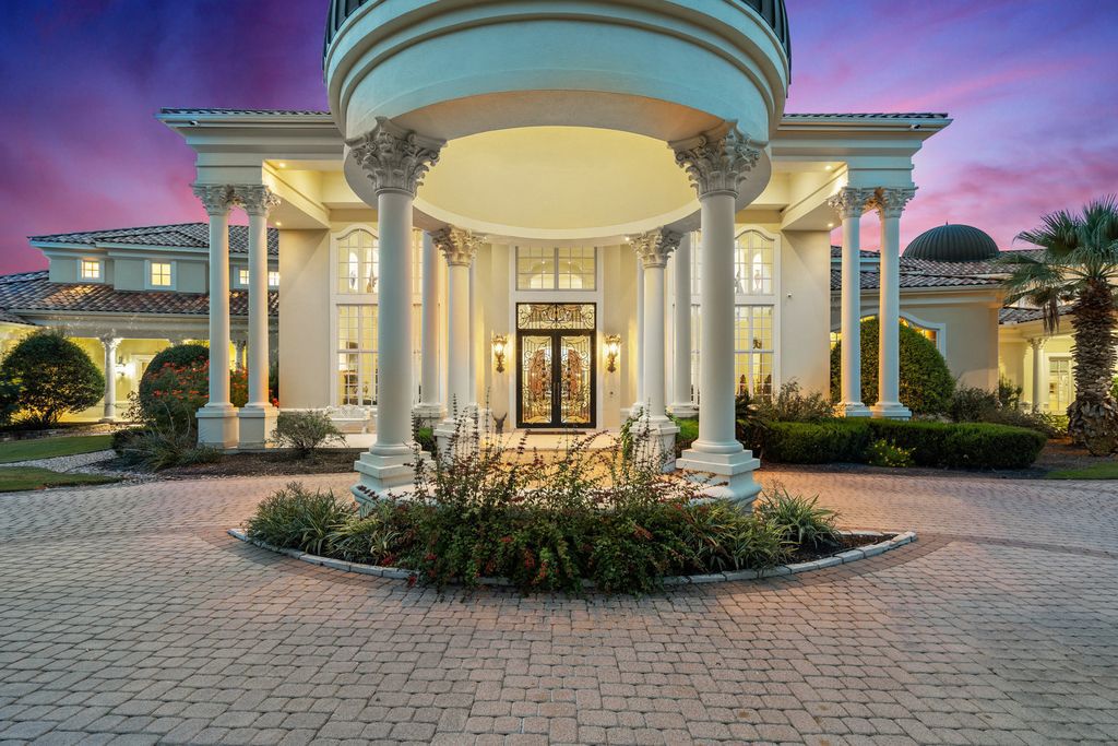 The Mansion in Austin is a elegant Italian Baroque estate custom designed by Cornerstone Architect Group and built by Michael Deane Homes now available for sale. This home located at 7901 Escala Dr, Austin, Texas