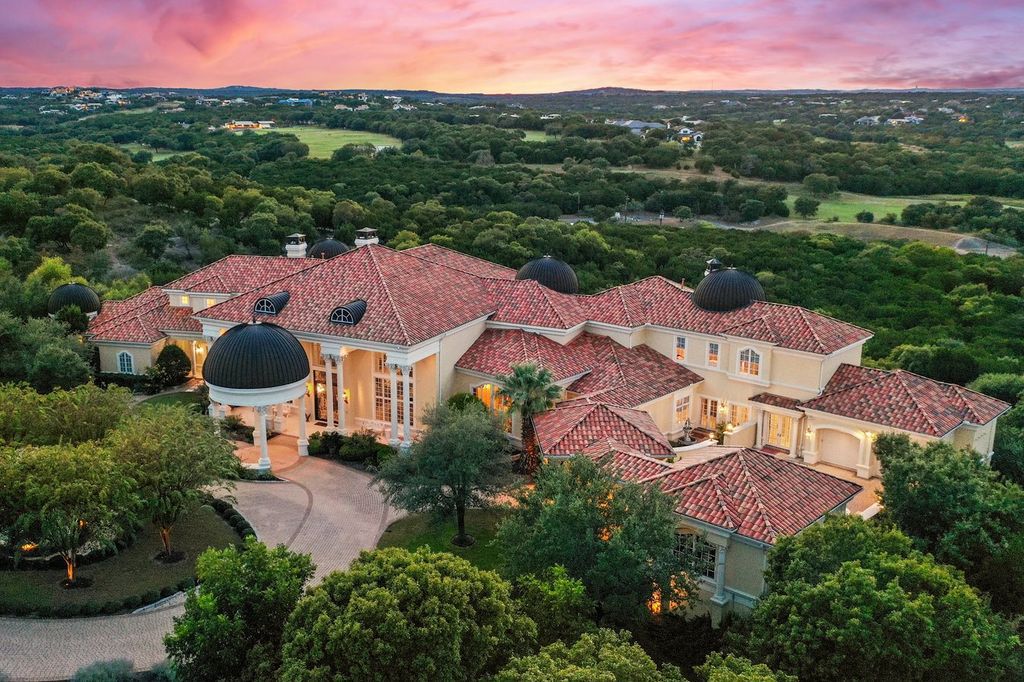 The Mansion in Austin is a elegant Italian Baroque estate custom designed by Cornerstone Architect Group and built by Michael Deane Homes now available for sale. This home located at 7901 Escala Dr, Austin, Texas