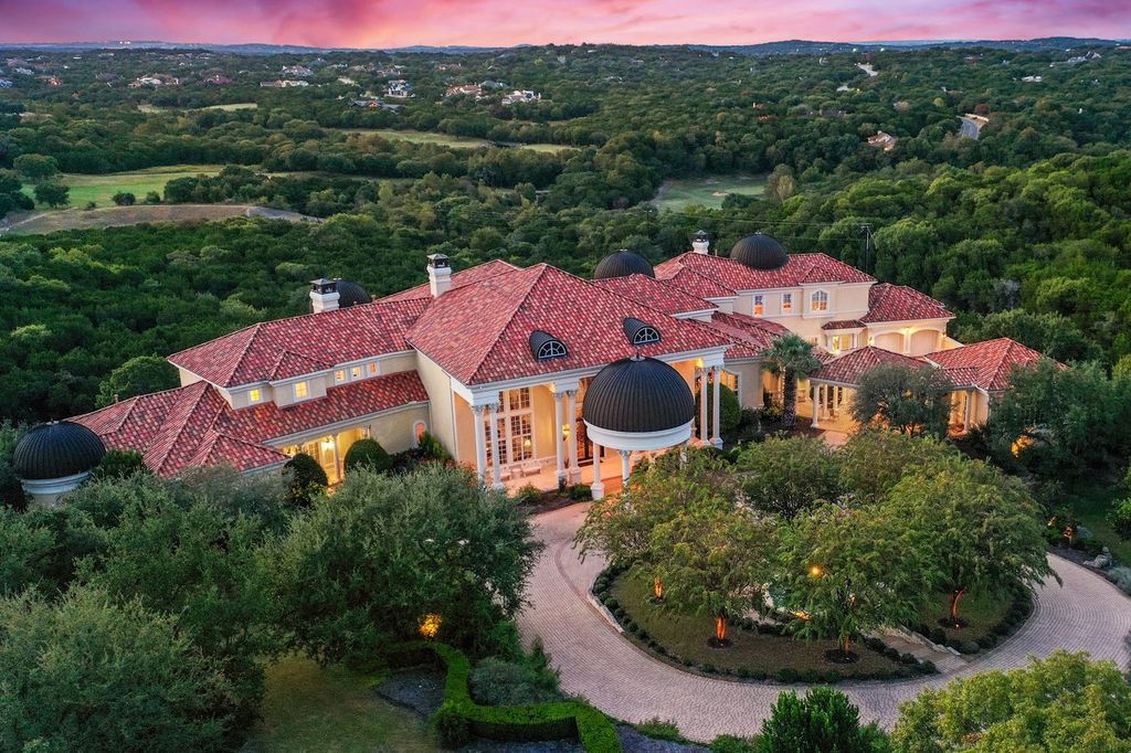 The Mansion in Austin is a elegant Italian Baroque estate custom designed by Cornerstone Architect Group and built by Michael Deane Homes now available for sale. This home located at 7901 Escala Dr, Austin, Texas