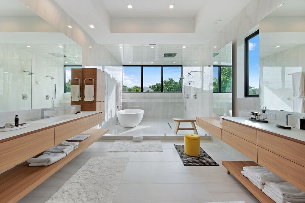 The Home in Miami is a gorgeous fully furnished new construction home in the heart of South Miami’s High Pines neighborhood now available for sale. This home located at 5470 Sunset Dr, Miami, Florida