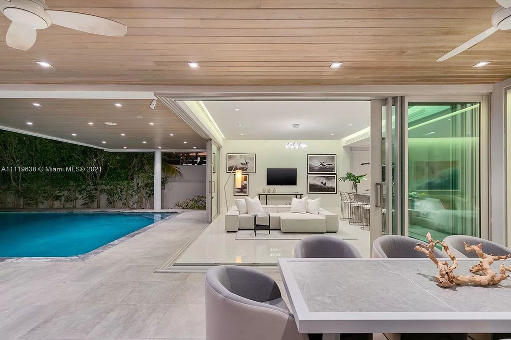 The Miami Beach Home is a stunning new modern construction estate in the esteemed gated Oceanfront community, Altos Del Mar. now available for sale. This house located at 7833 Atlantic Way, Miami Beach, Florida