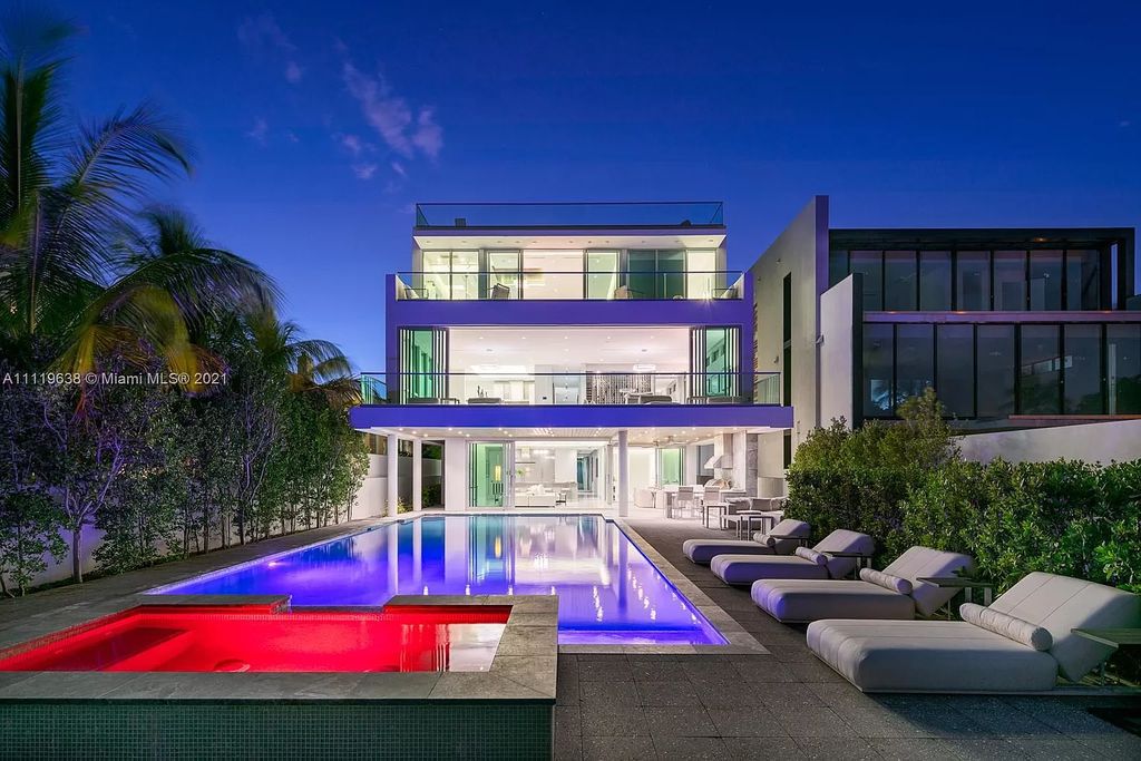 The Miami Beach Home is a stunning new modern construction estate in the esteemed gated Oceanfront community, Altos Del Mar. now available for sale. This house located at 7833 Atlantic Way, Miami Beach, Florida