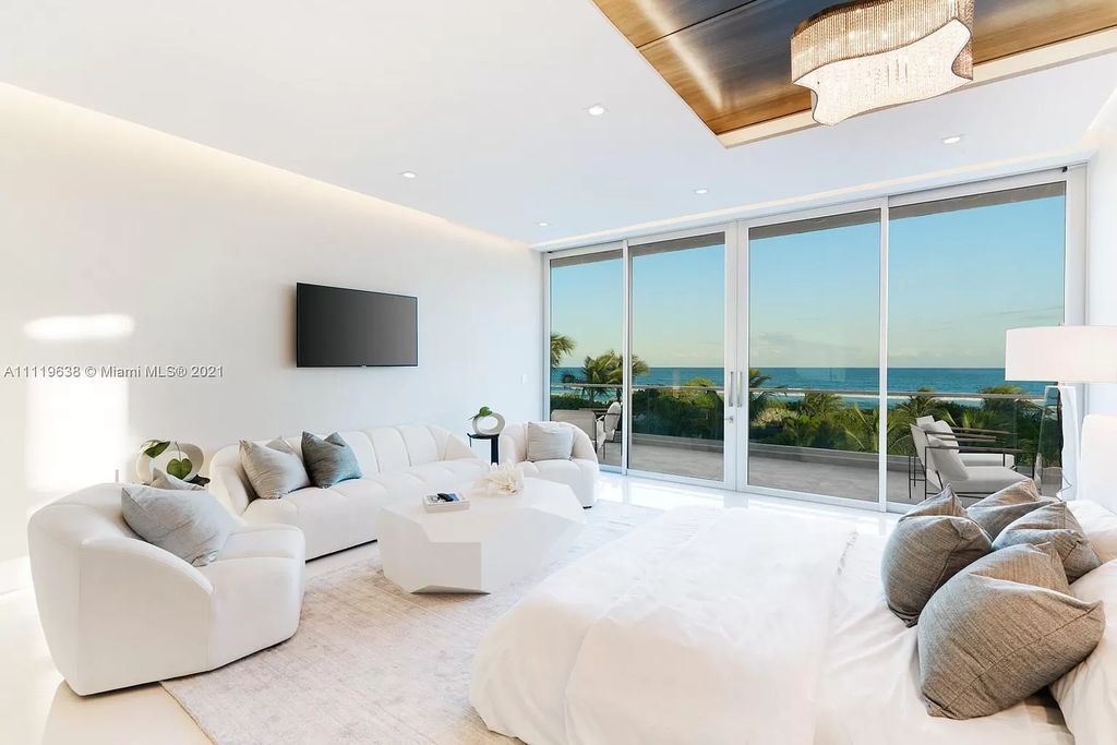The Miami Beach Home is a stunning new modern construction estate in the esteemed gated Oceanfront community, Altos Del Mar. now available for sale. This house located at 7833 Atlantic Way, Miami Beach, Florida