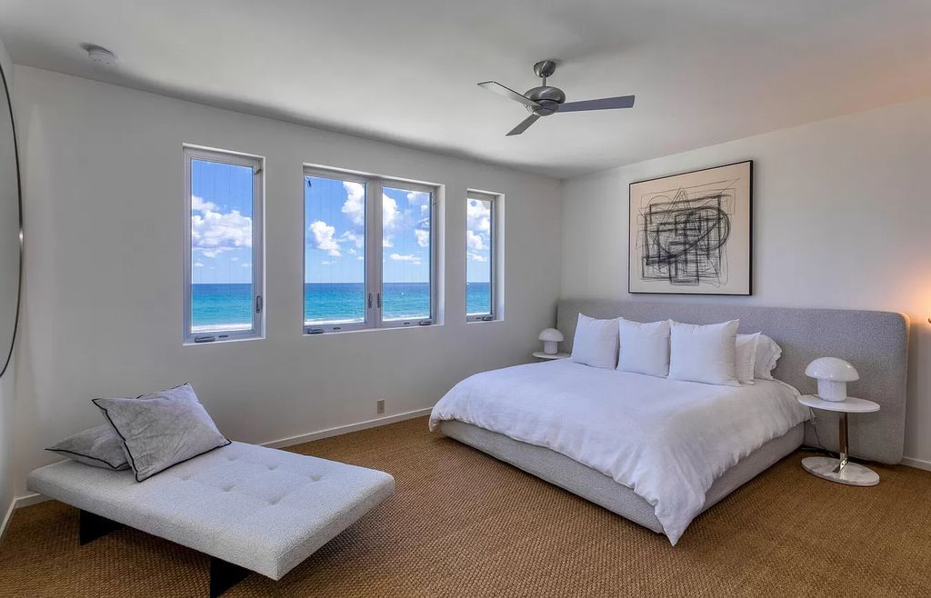 The Home in Delray Beach is sited on lushly landscaped half acre with 110+/- feet directly on the oceanfront now available for sale. This property located at 711 N Ocean Blvd, Delray Beach, Florida
