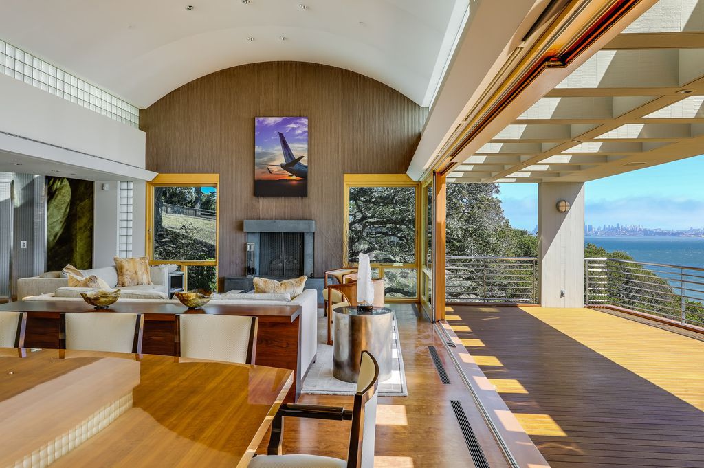 The World Class California Villa is a prestigious waterfront estate showcases panoramic views of San Francisco Bay, Golden Gate Bridge now available for sale. This home located at 445 Belvedere Ave, Belvedere Tiburon, California