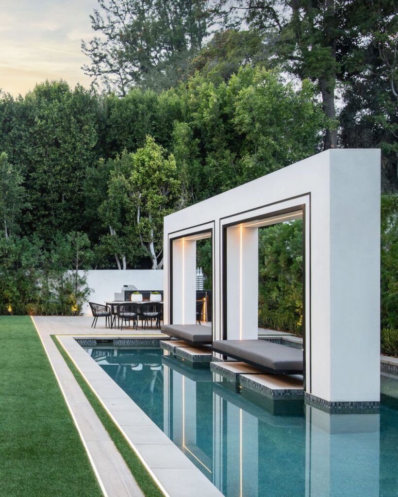 The Home in Beverly Hills is a contemporary new-build, designed by Gabbay Architects is sited behind mature olive trees now available for sale. This home located at 1729 Angelo Dr, Beverly Hills, California