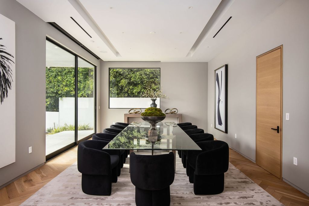 The Home in Beverly Hills is a contemporary new-build, designed by Gabbay Architects is sited behind mature olive trees now available for sale. This home located at 1729 Angelo Dr, Beverly Hills, California