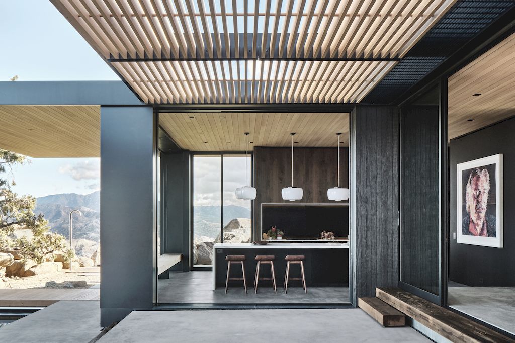 High Desert Retreat Surrounded by Rocks Trees by Aidlin Darling Design 13