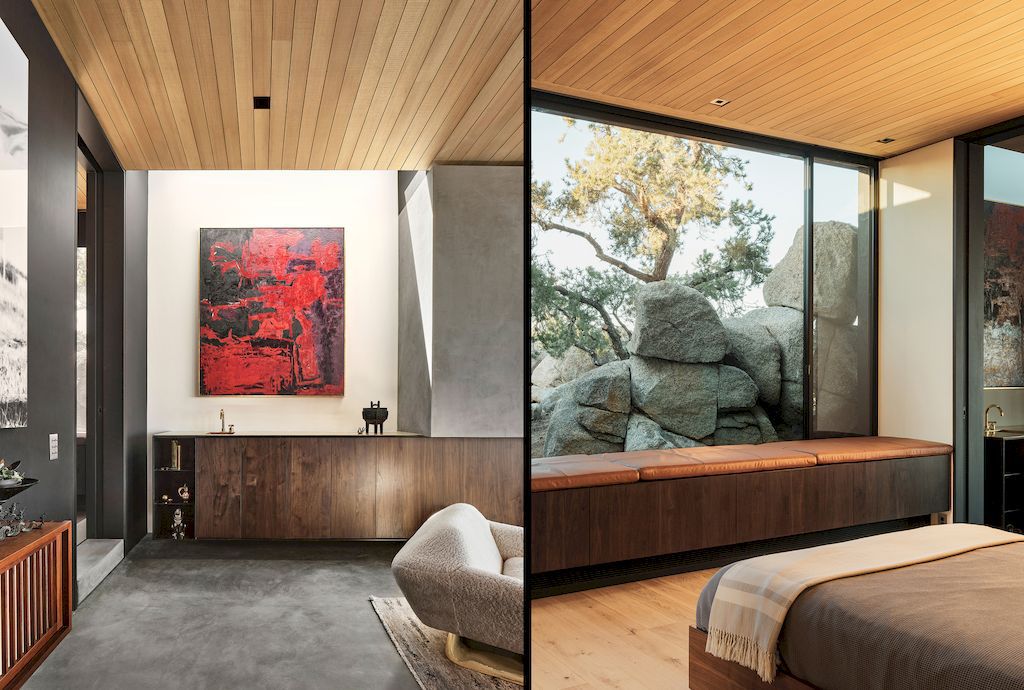 High Desert Retreat Surrounded by Rocks Trees by Aidlin Darling Design 17