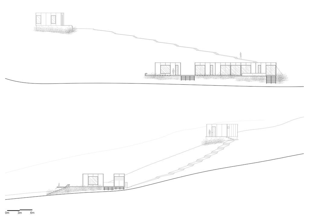 Modhus Gonçalves House with overall view of mountain by HUS Arquitetos