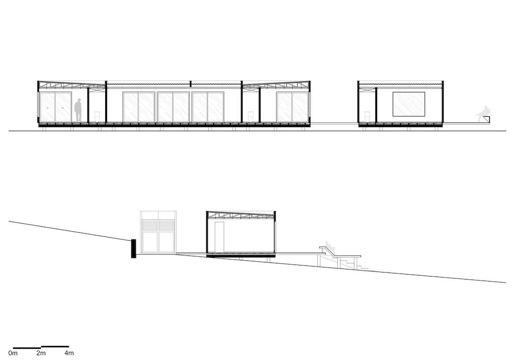 Modhus Gonçalves House with overall view of mountain by HUS Arquitetos