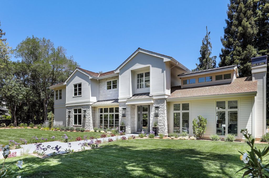 The Home in Atherton presents timeless, classic design with clean lines and sophisticated, contemporary interiors now available for sale. This home located at 289 Almendral Ave, Atherton, California