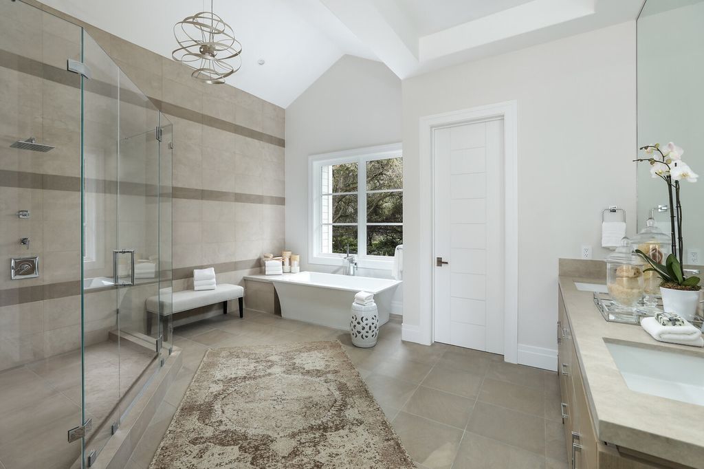 The Home in Atherton presents timeless, classic design with clean lines and sophisticated, contemporary interiors now available for sale. This home located at 289 Almendral Ave, Atherton, California