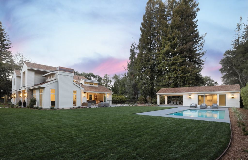 The Home in Atherton presents timeless, classic design with clean lines and sophisticated, contemporary interiors now available for sale. This home located at 289 Almendral Ave, Atherton, California