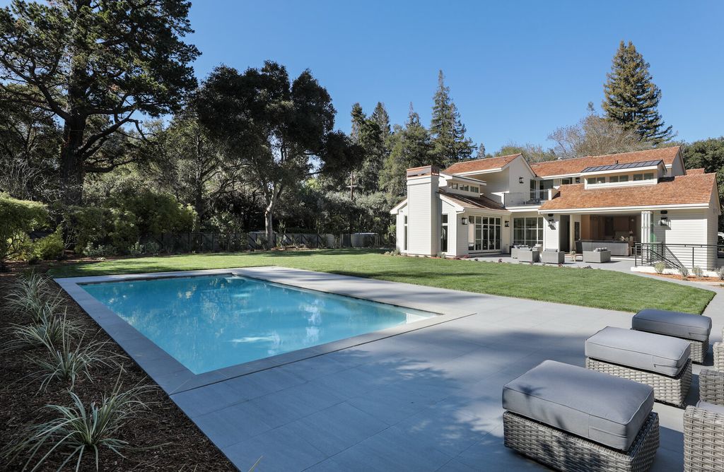 The Home in Atherton presents timeless, classic design with clean lines and sophisticated, contemporary interiors now available for sale. This home located at 289 Almendral Ave, Atherton, California