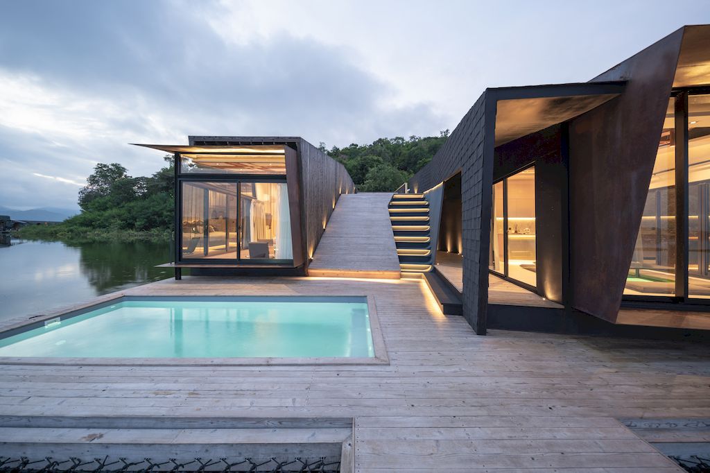 PLA2 house, a luxury raft for immersive water experience by Dersyn Studio 1 PLA2 house a luxury raft for immersive water experience by Dersyn Studio 11