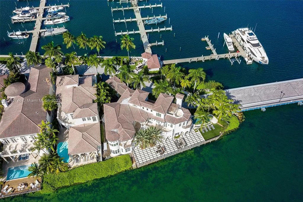 The Miami Beach Home is a unique tri-level estates sits along 251 feet of wide bay views and has 2 deeded docks now available for sale. This house located at 042 Island Estates Dr, North Miami Beach, Florida