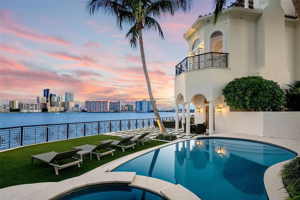 The Miami Beach Home is a unique tri-level estates sits along 251 feet of wide bay views and has 2 deeded docks now available for sale. This house located at 042 Island Estates Dr, North Miami Beach, Florida