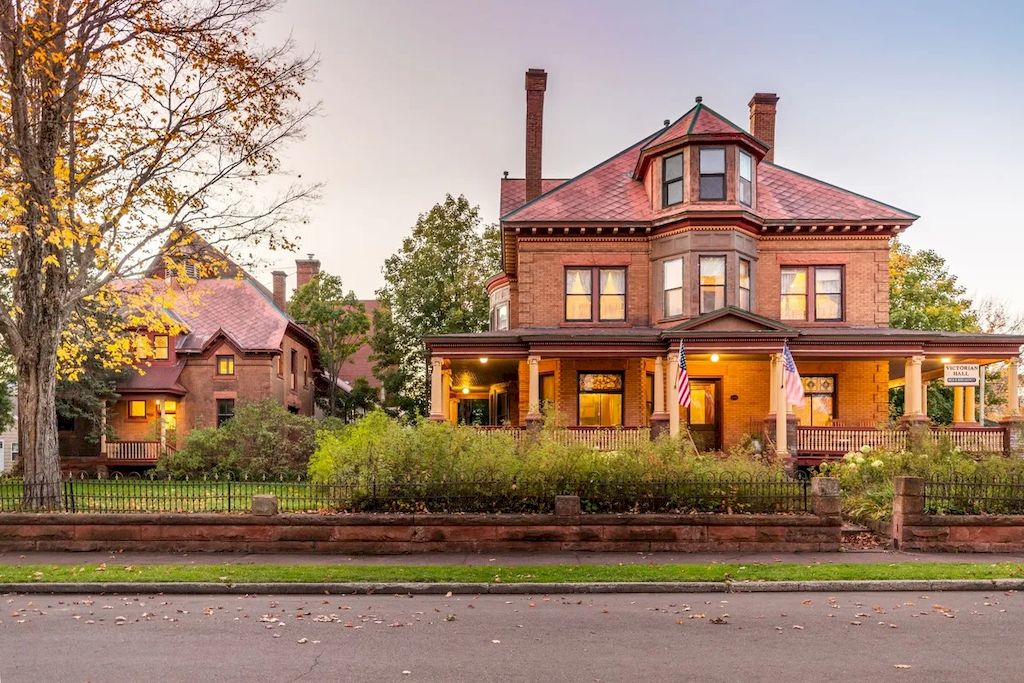 The Home in Michigan is a luxurious home currently being operated as a turn-key bed & breakfast vacation retreat now available for sale. This home located at 320 Tamarack St, Laurium, Michigan; offering 36 bedrooms and 11 bathrooms with 37,880 square feet of living spaces.