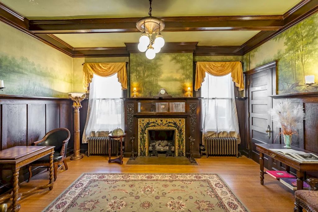The Home in Michigan is a luxurious home currently being operated as a turn-key bed & breakfast vacation retreat now available for sale. This home located at 320 Tamarack St, Laurium, Michigan; offering 36 bedrooms and 11 bathrooms with 37,880 square feet of living spaces.