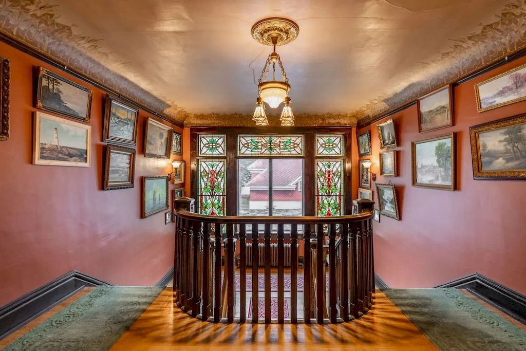 The Home in Michigan is a luxurious home currently being operated as a turn-key bed & breakfast vacation retreat now available for sale. This home located at 320 Tamarack St, Laurium, Michigan; offering 36 bedrooms and 11 bathrooms with 37,880 square feet of living spaces.