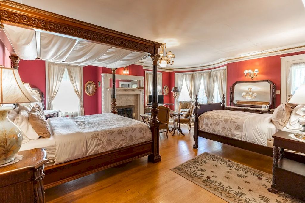 The Home in Michigan is a luxurious home currently being operated as a turn-key bed & breakfast vacation retreat now available for sale. This home located at 320 Tamarack St, Laurium, Michigan; offering 36 bedrooms and 11 bathrooms with 37,880 square feet of living spaces.