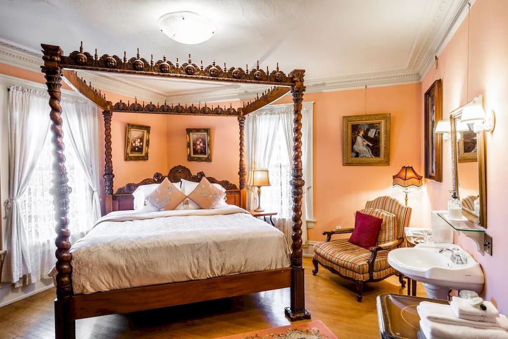 The Home in Michigan is a luxurious home currently being operated as a turn-key bed & breakfast vacation retreat now available for sale. This home located at 320 Tamarack St, Laurium, Michigan; offering 36 bedrooms and 11 bathrooms with 37,880 square feet of living spaces.