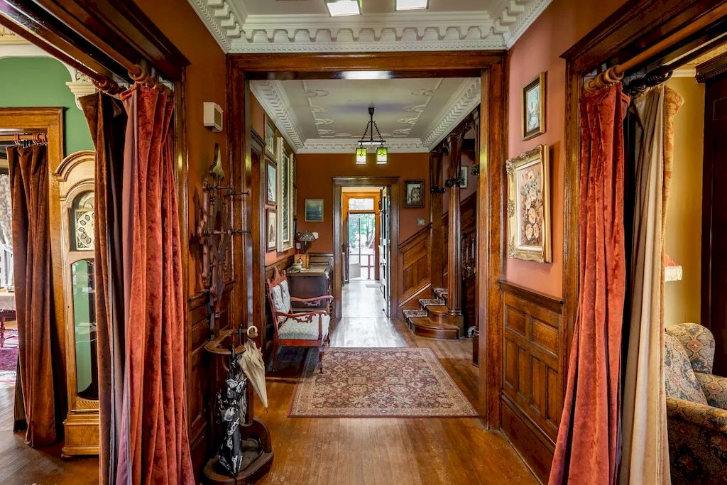 The Home in Michigan is a luxurious home currently being operated as a turn-key bed & breakfast vacation retreat now available for sale. This home located at 320 Tamarack St, Laurium, Michigan; offering 36 bedrooms and 11 bathrooms with 37,880 square feet of living spaces.
