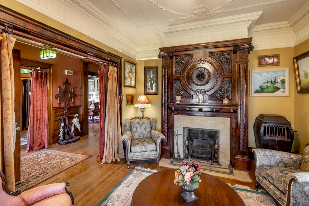 The Home in Michigan is a luxurious home currently being operated as a turn-key bed & breakfast vacation retreat now available for sale. This home located at 320 Tamarack St, Laurium, Michigan; offering 36 bedrooms and 11 bathrooms with 37,880 square feet of living spaces.