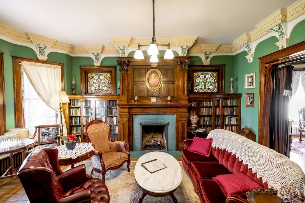 The Home in Michigan is a luxurious home currently being operated as a turn-key bed & breakfast vacation retreat now available for sale. This home located at 320 Tamarack St, Laurium, Michigan; offering 36 bedrooms and 11 bathrooms with 37,880 square feet of living spaces.