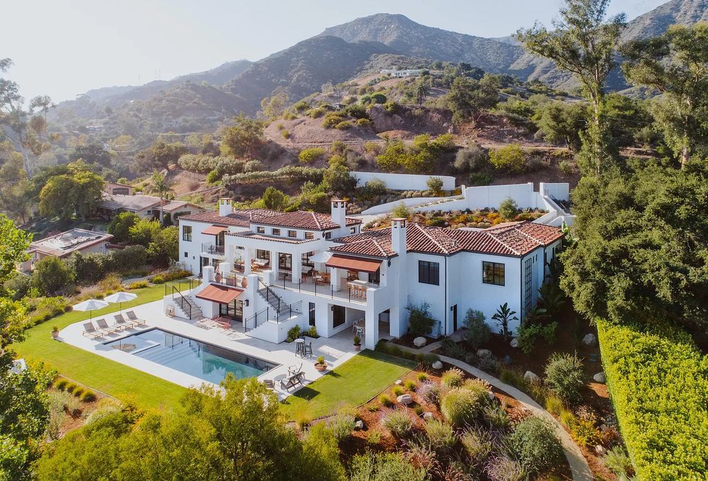 The Villa in Santa Barbara is a Mediterranean-inspired villa showcases nearly an acre of polished, landscaped grounds, & resort-caliber amenities now available for sale. This home located at 495 E Mountain Dr, Santa Barbara, California
