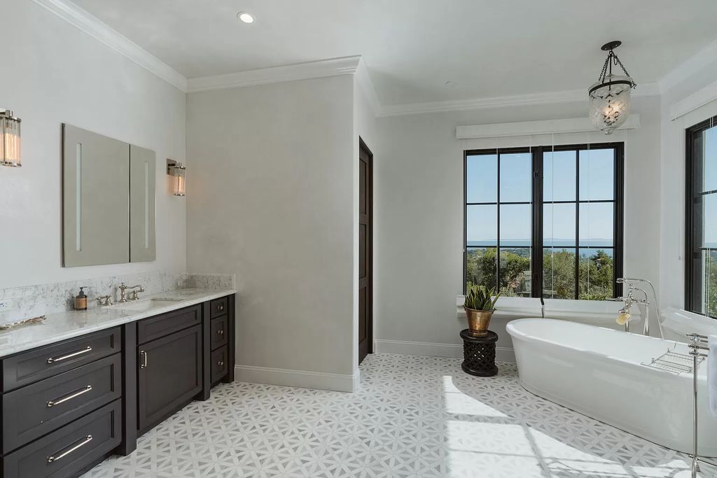 The Villa in Santa Barbara is a Mediterranean-inspired villa showcases nearly an acre of polished, landscaped grounds, & resort-caliber amenities now available for sale. This home located at 495 E Mountain Dr, Santa Barbara, California