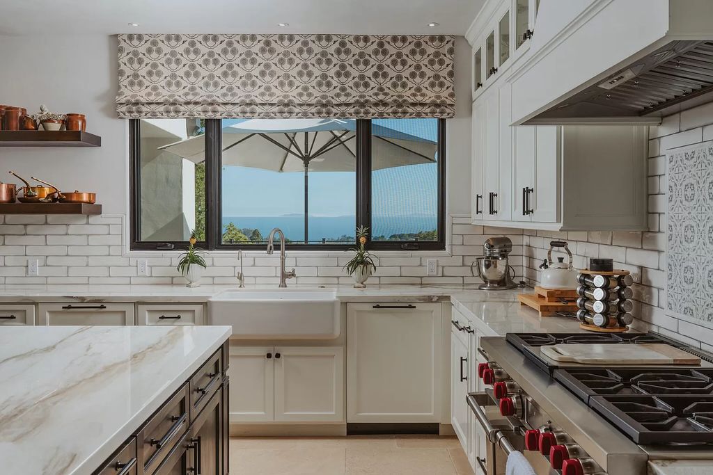 The Villa in Santa Barbara is a Mediterranean-inspired villa showcases nearly an acre of polished, landscaped grounds, & resort-caliber amenities now available for sale. This home located at 495 E Mountain Dr, Santa Barbara, California