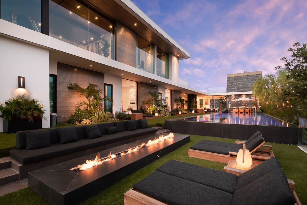 The Mansion in Beverly Hills is a one of a kind contemporary compound sits on a promontory with 270 degree views now available for sale. This home located at 3000 Benedict Canyon Dr, Beverly Hills, California