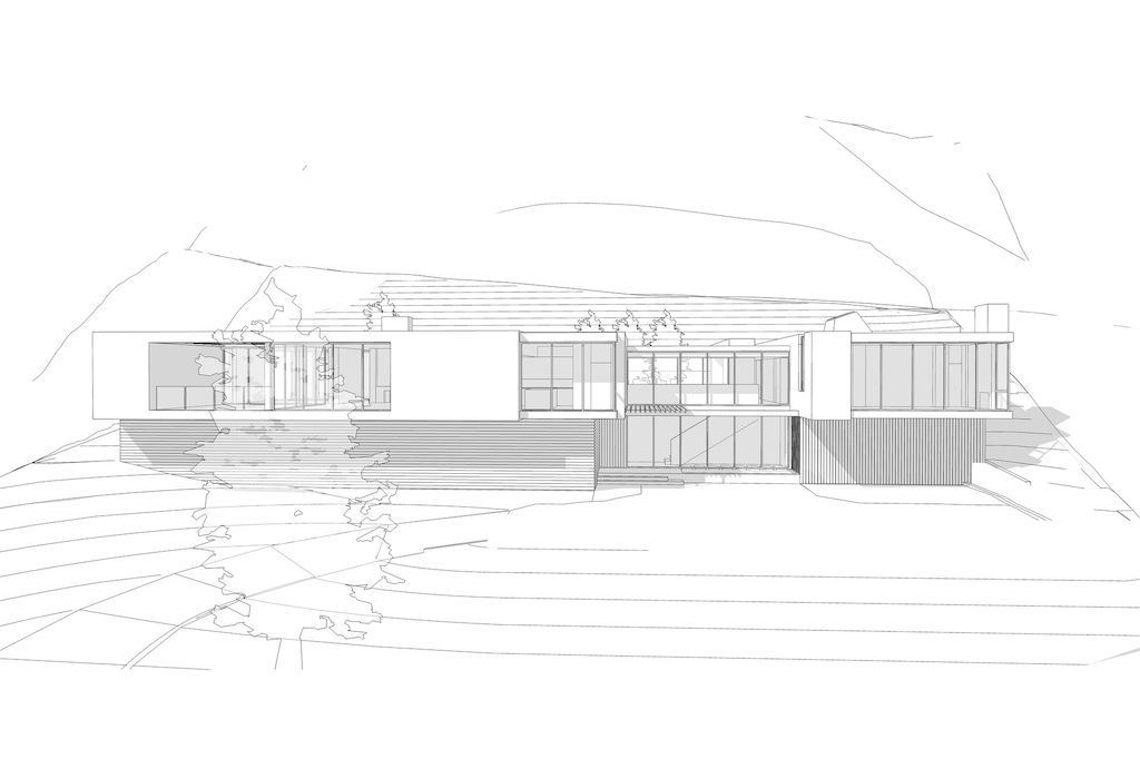 Ventura Hillside Home Stunning White Horizontal Blocks by DARX Studio 17