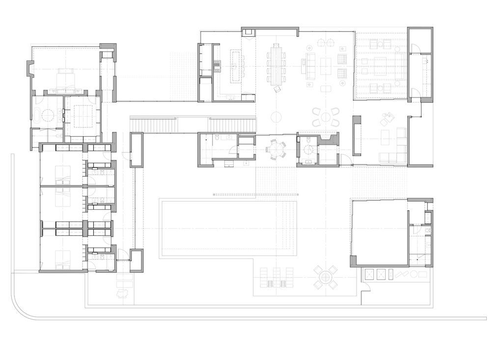 Ventura Hillside Home Stunning White Horizontal Blocks by DARX Studio 9