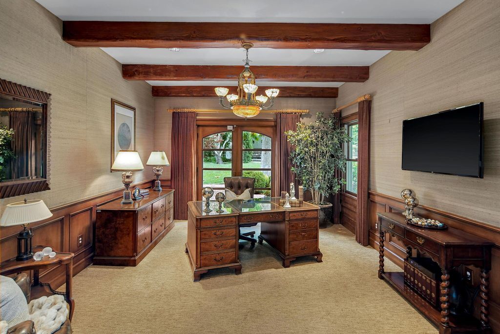 The House in Hidden Hills is an incredible estate has been transformed into a modern-transitional feel with a huge circular driveway now available for sale. This home located at 24733 Long Valley Rd, Hidden Hills, California