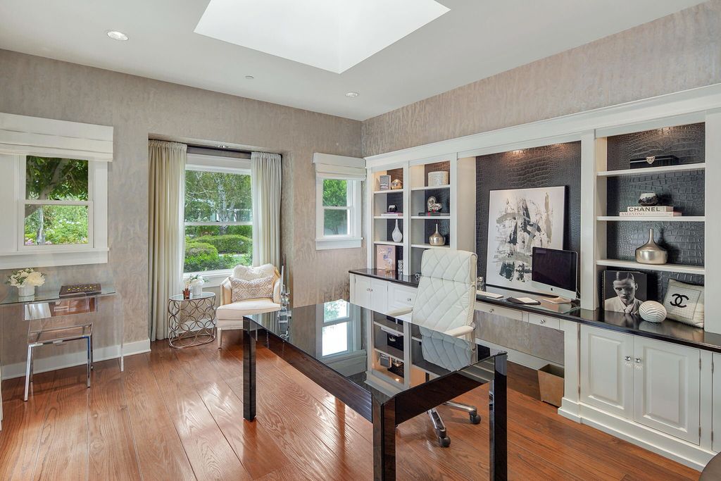 The House in Hidden Hills is an incredible estate has been transformed into a modern-transitional feel with a huge circular driveway now available for sale. This home located at 24733 Long Valley Rd, Hidden Hills, California