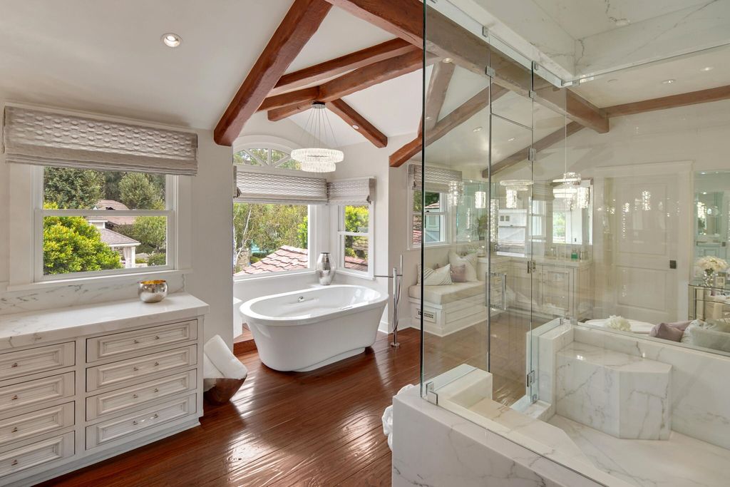 The House in Hidden Hills is an incredible estate has been transformed into a modern-transitional feel with a huge circular driveway now available for sale. This home located at 24733 Long Valley Rd, Hidden Hills, California