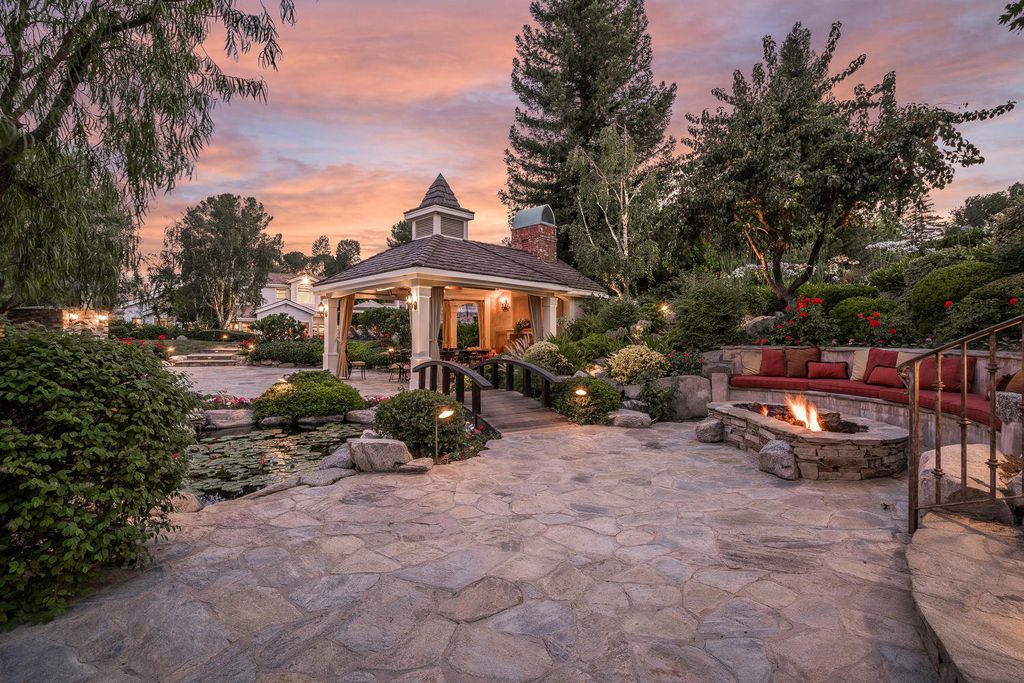 The House in Hidden Hills is an incredible estate has been transformed into a modern-transitional feel with a huge circular driveway now available for sale. This home located at 24733 Long Valley Rd, Hidden Hills, California