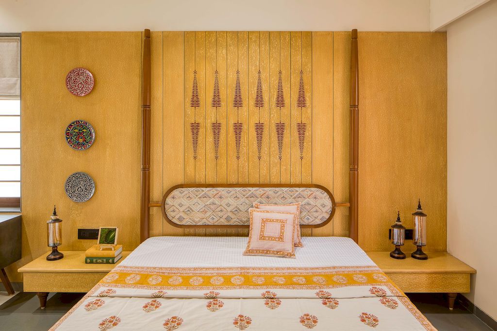 Brick Screen house in charm traditional style in India by MS Design Studio 7