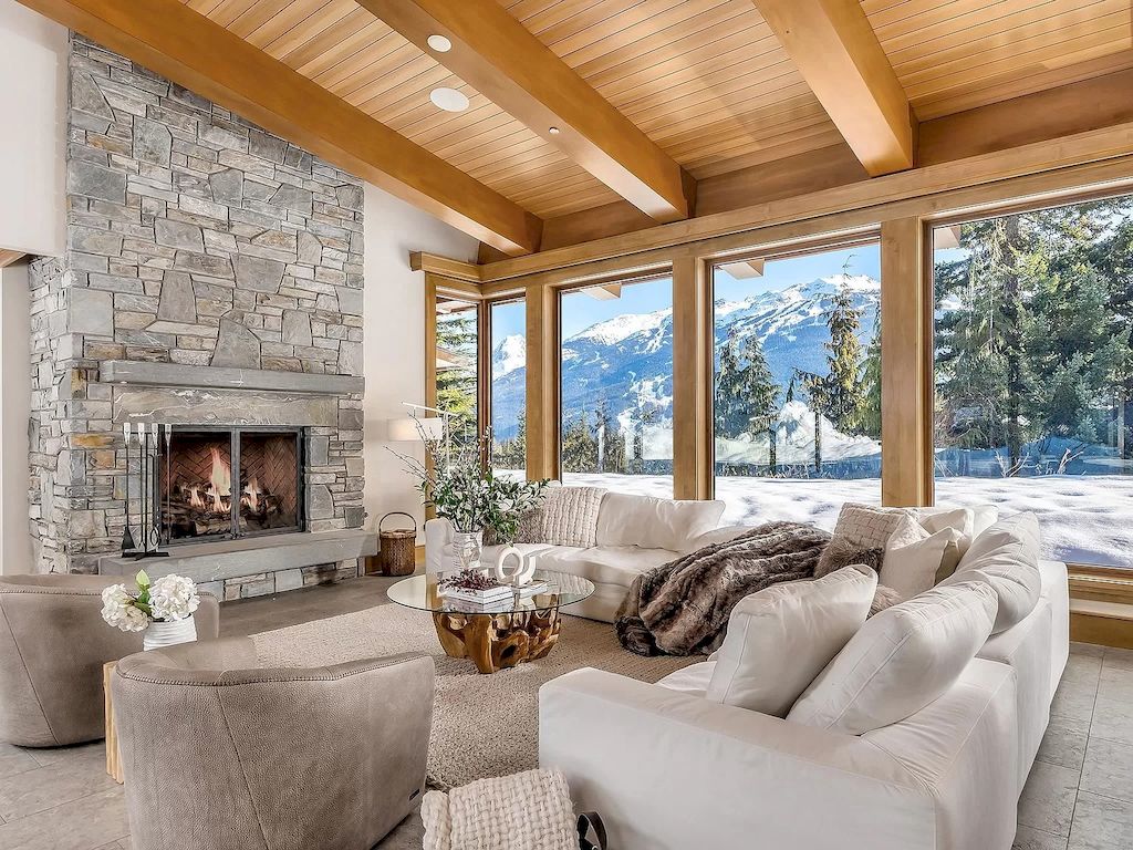 The Whistler Estate provides the alpine views from all directions through floor to ceiling windows and bask in the sunlight from sunrise to sunset home now available for sale