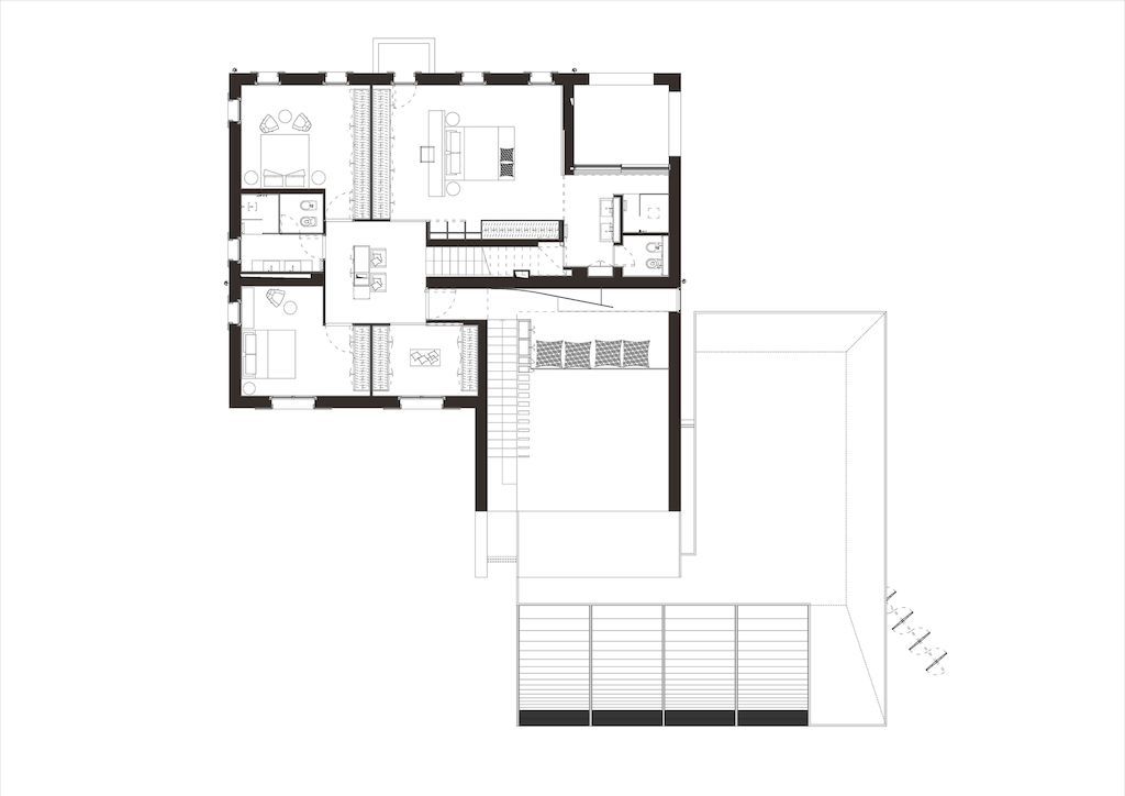 Fluid Home with flexible multifunctional spaces in Italy by Alessandro Isola 24