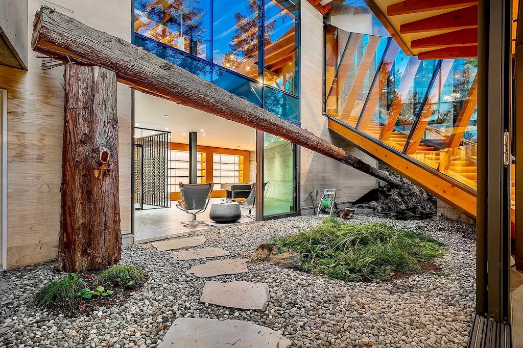 The House in Gulf Islands is renowned by architect, Paul Grant - dynamic interplay between indoors & outdoors now available for sale